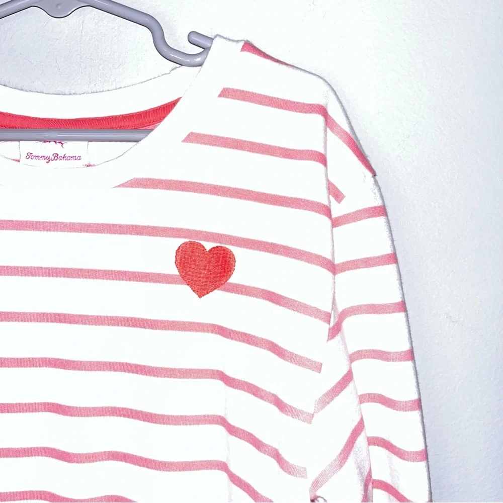 Tommy Bahama Kids Dress with Pink Heart Accent Youth L